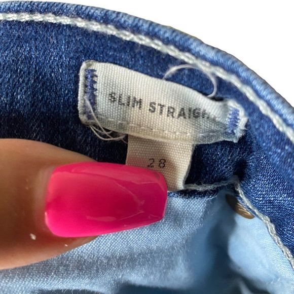 Madewell slim straight jeans raw hem edition size‎ 28 - Picture 3 of 8